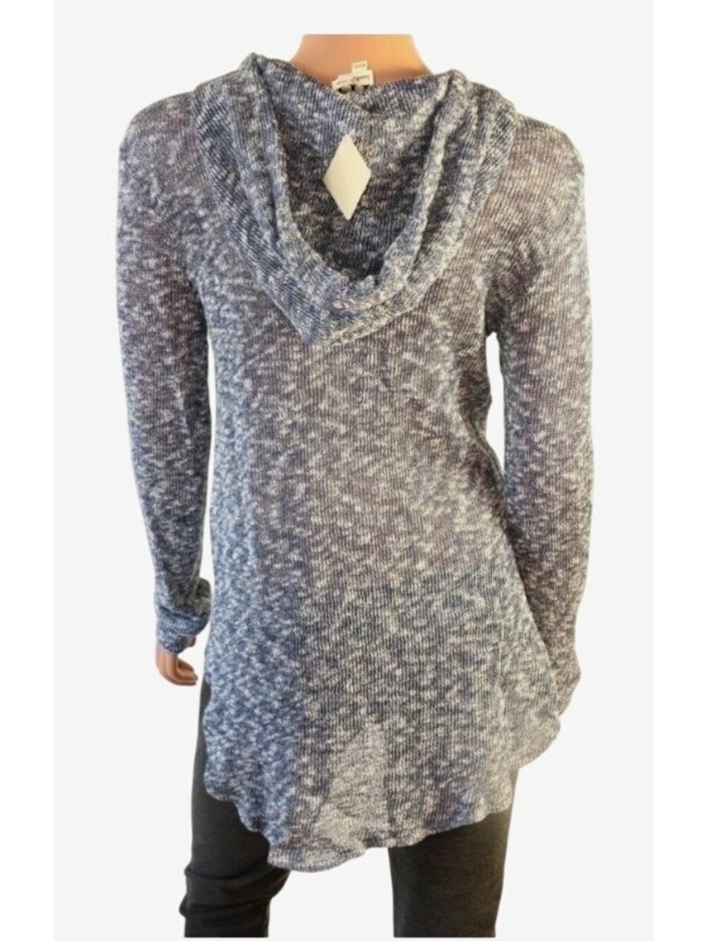 Haute Hippie Blue Long Sleeve Hoodie Sweatshirt Top XS/S